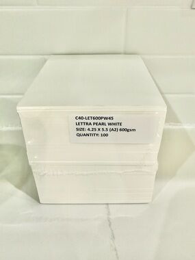 Crane’s Lettra A2 Pearl White Cards